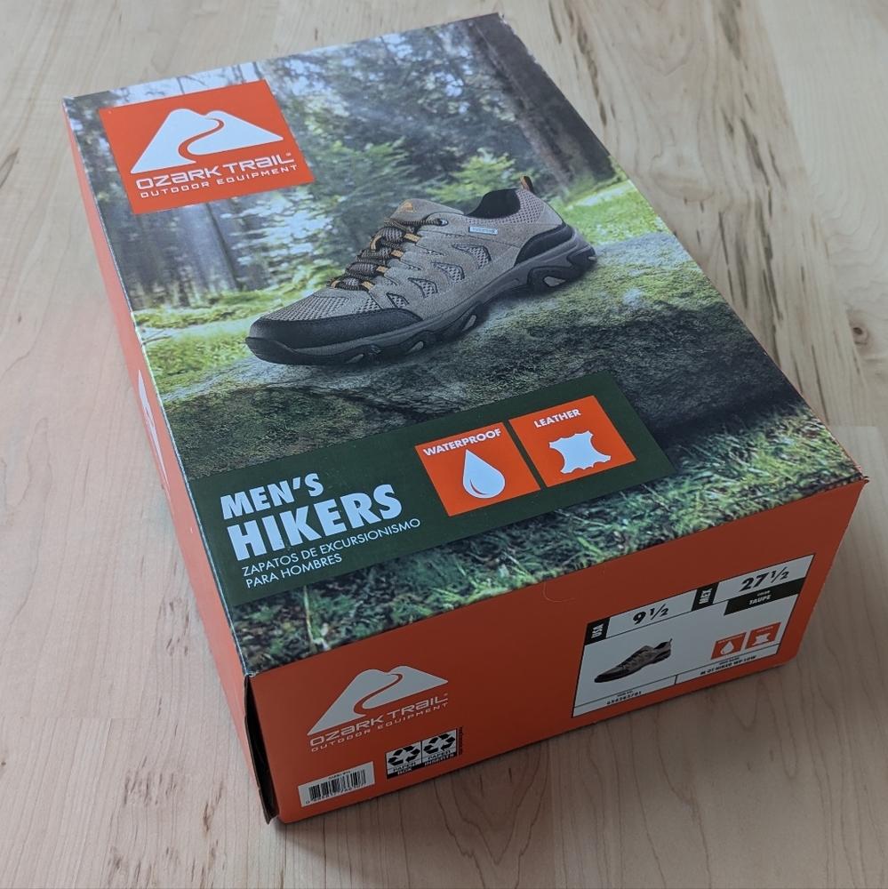 Ozark Trail Waterproof Low Hiking Shoe Leather (Size 9.5)